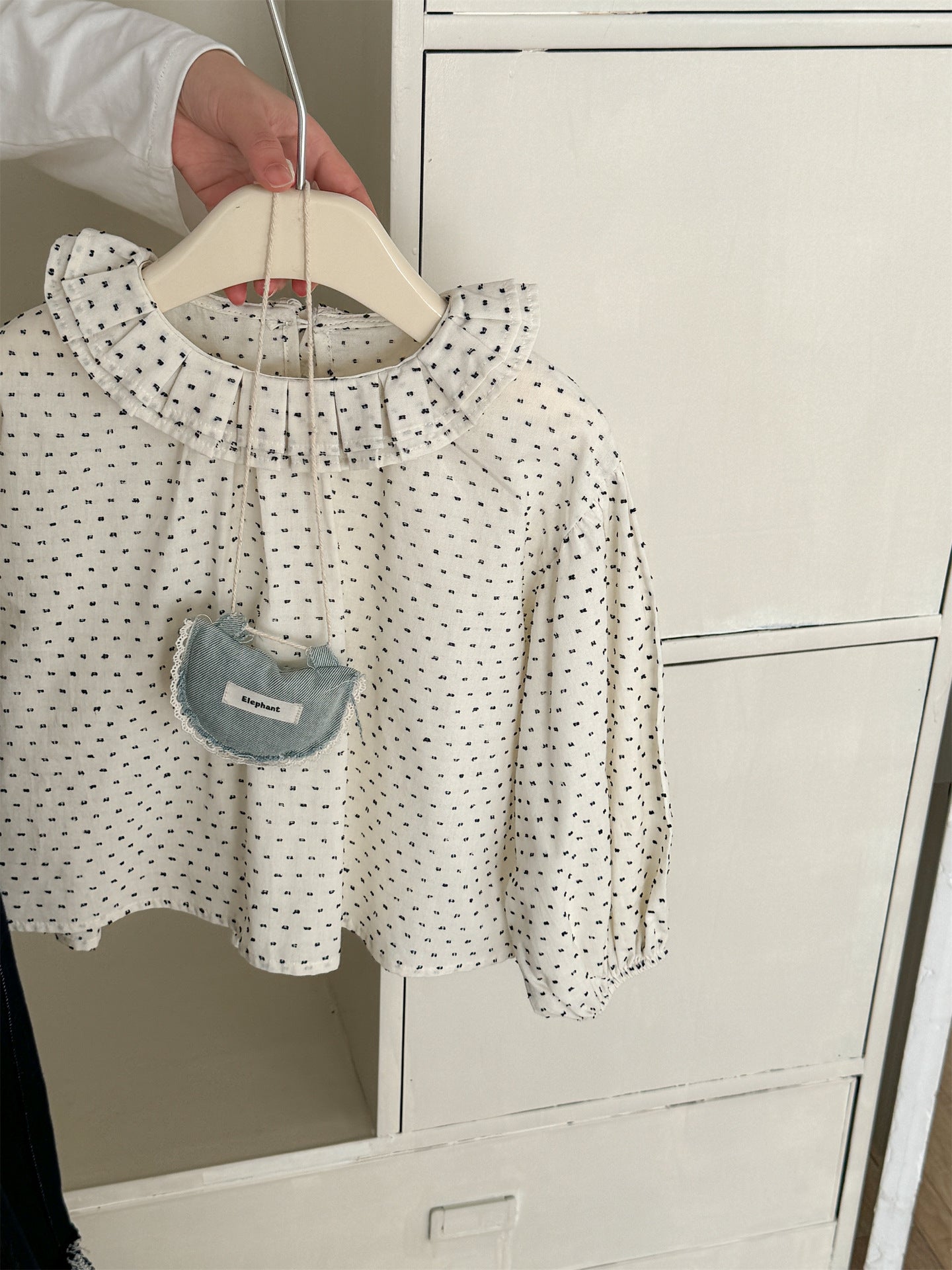 Floral Ruffle Collar Cotton Blouse 花柄 ラッフル襟 コットンブラウス【mh0012289】 Laibaobao