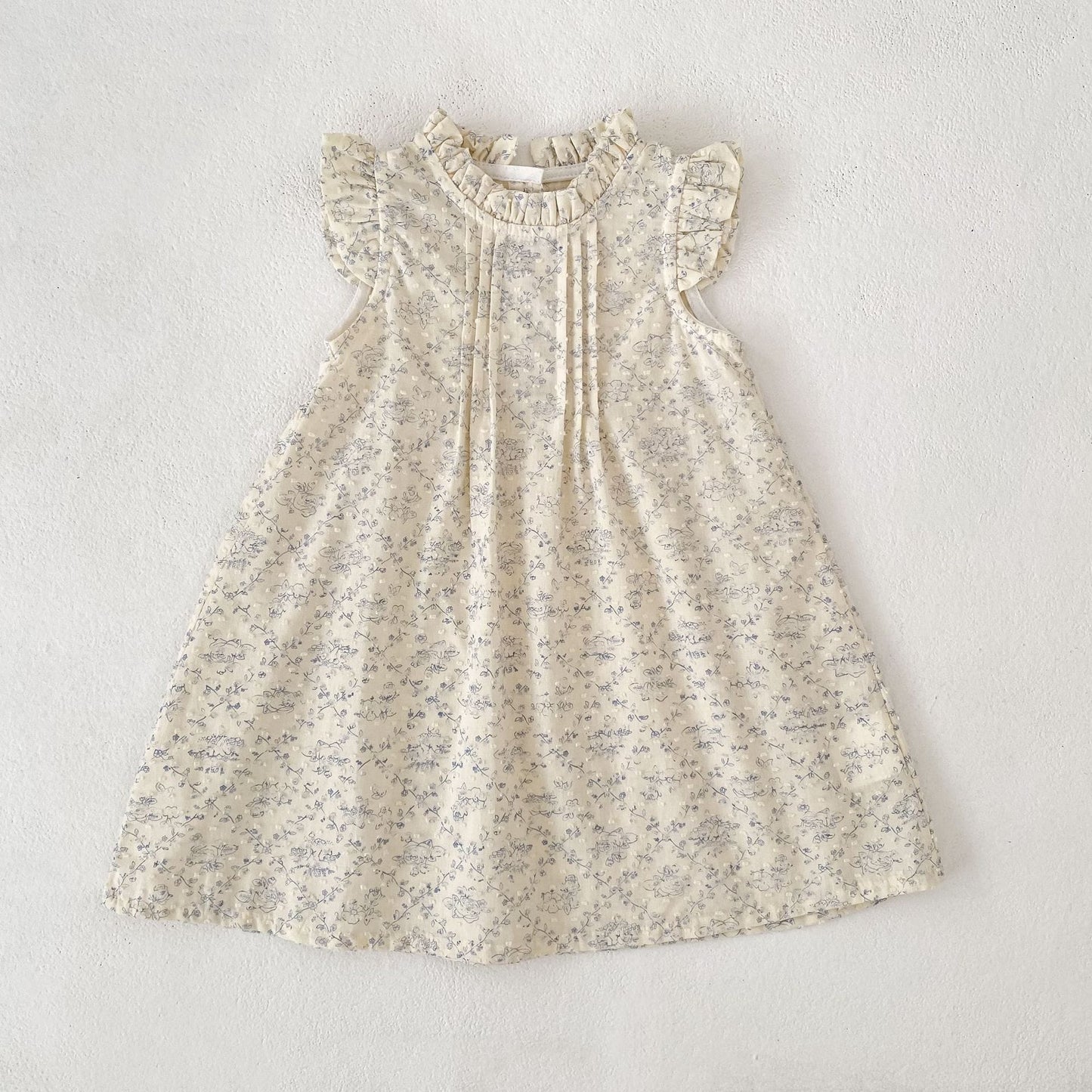 Floral Ruffle Sleeveless Romper Dress フリル ノースリーブロンパース ミモレ丈ワンピース【mh0013157】 Aeg babyi ノースリーブロンパース