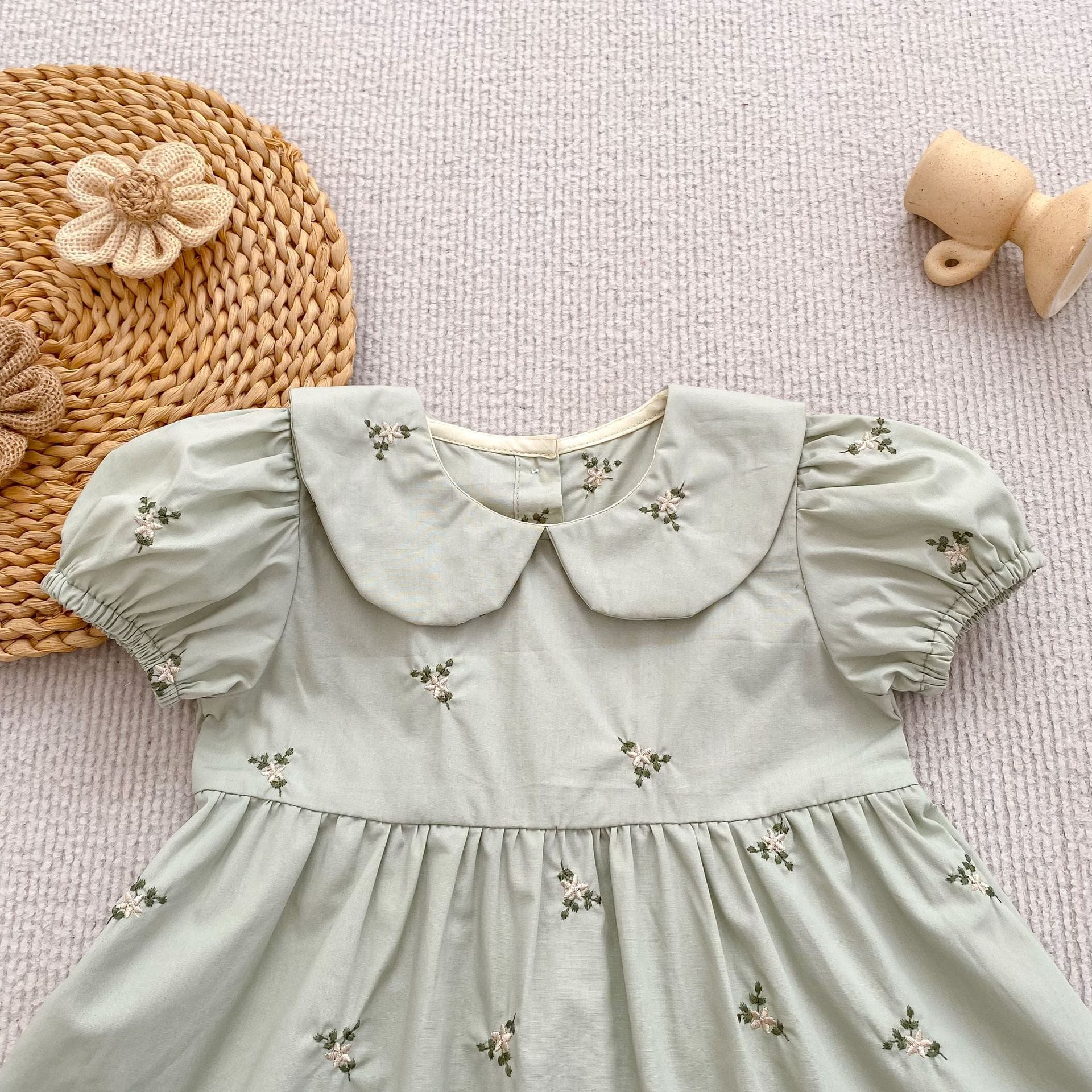 Floral Ruffle Sleeveless Romper フリル ノースリーブ ロンパース【mh0013165】 Aeg babyi 半袖ロンパース