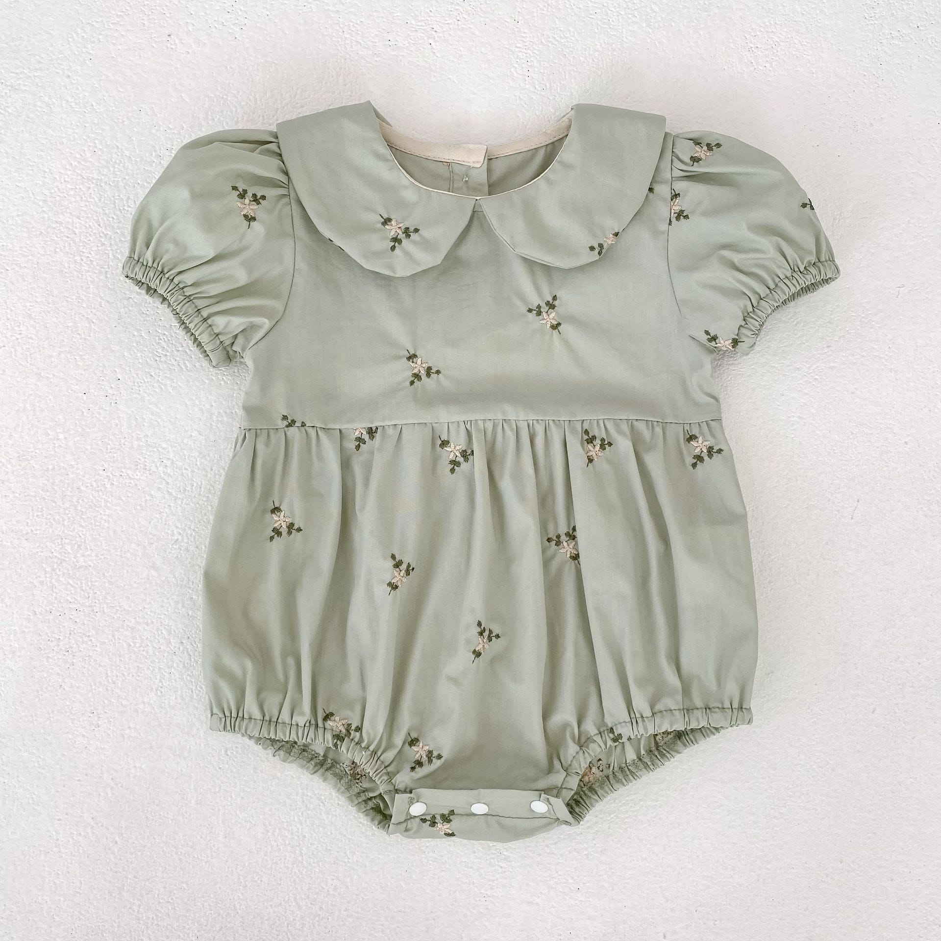 Floral Ruffle Sleeveless Romper フリル ノースリーブ ロンパース【mh0013165】 Aeg babyi 半袖ロンパース