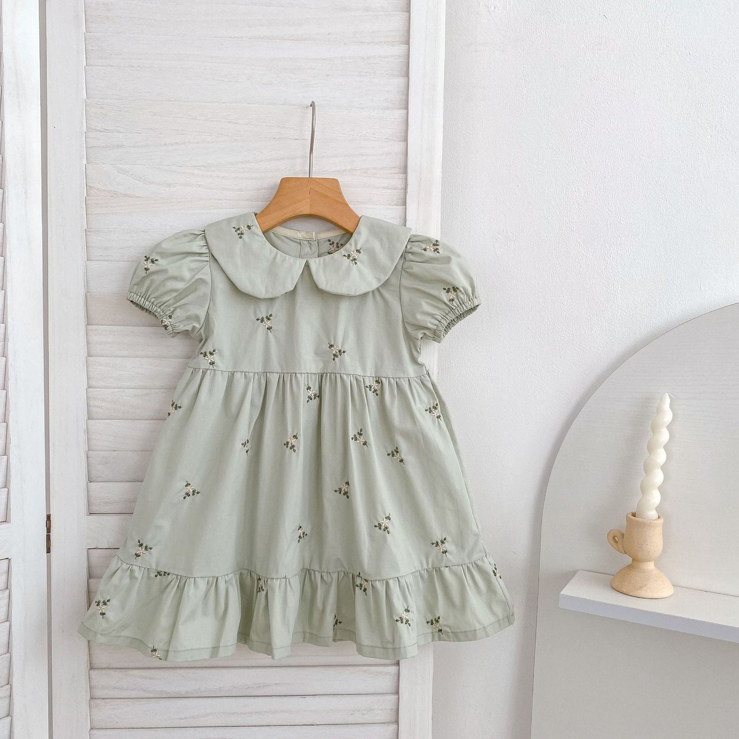 Floral Ruffle Sleeveless Romper フリル ノースリーブ ロンパース【mh0013165】 Aeg babyi 半袖ロンパース