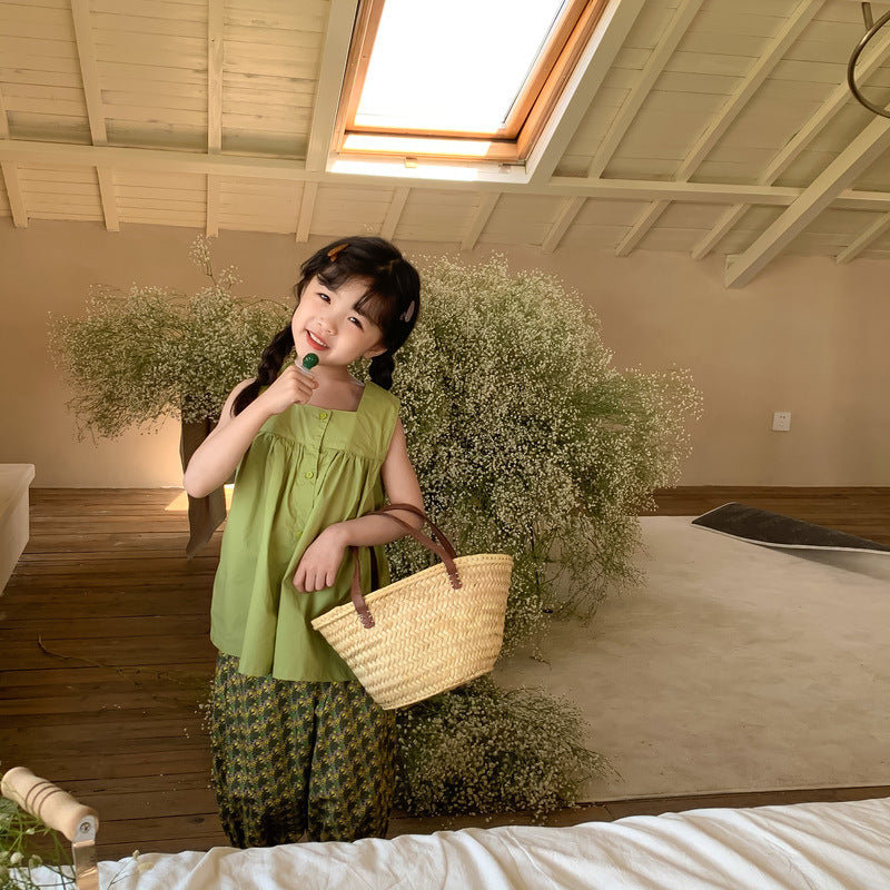 Floral Short Sleeve Matching Set フラワー セットアップ リンクコーデ【mh0012260】 KUMAI.KIDS