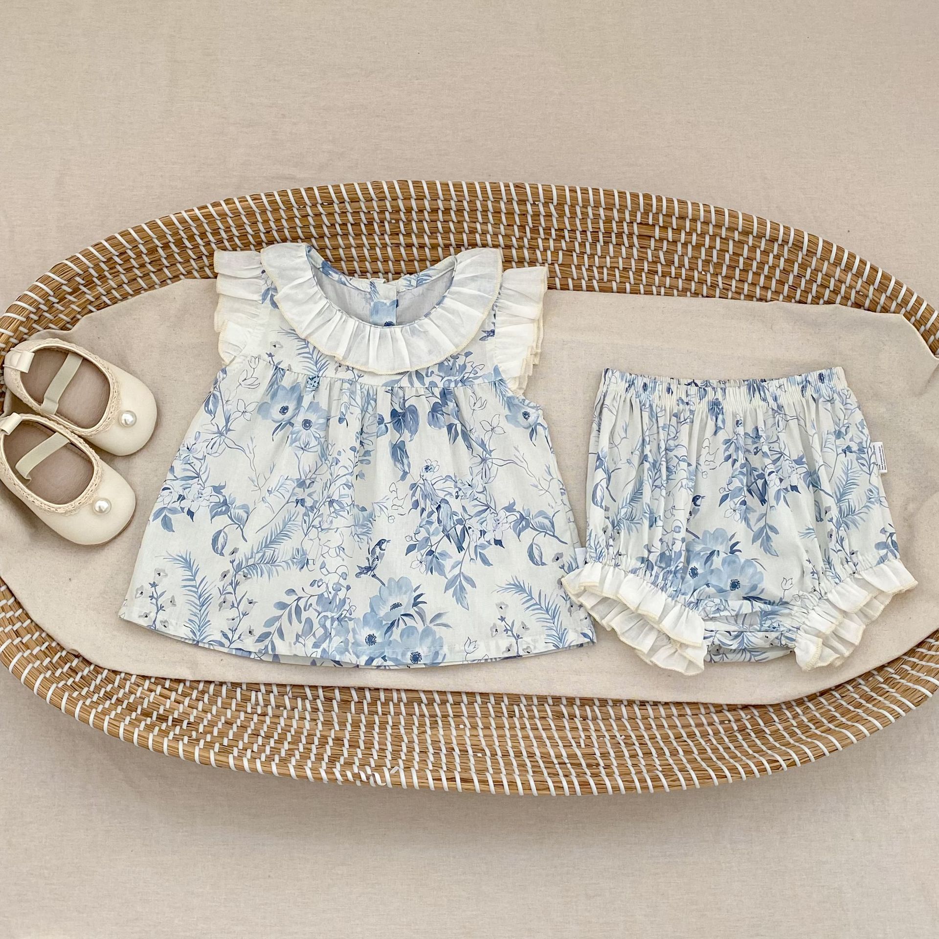 Floral Top & Bloomers Set ボタニカル トップス ブルマセット【mh0012485】 Engepapa ノースリーブセットアップ