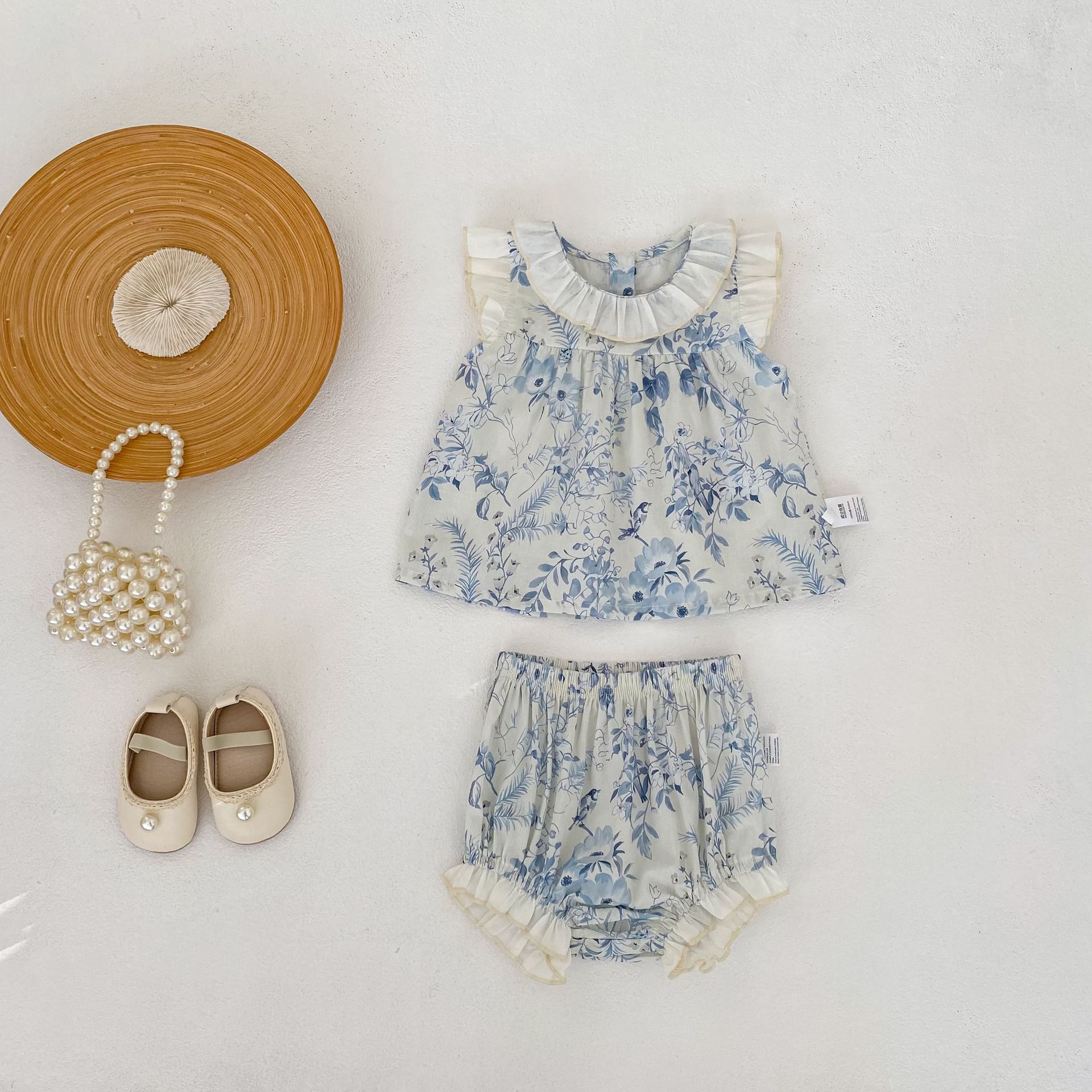 Floral Top & Bloomers Set ボタニカル トップス ブルマセット【mh0012485】 Engepapa ノースリーブセットアップ