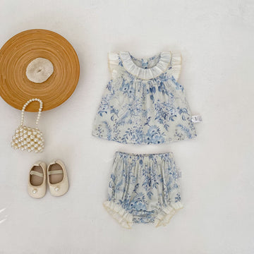 Floral Top & Bloomers Set ボタニカル トップス ブルマセット【mh0012485】 Engepapa ノースリーブセットアップ