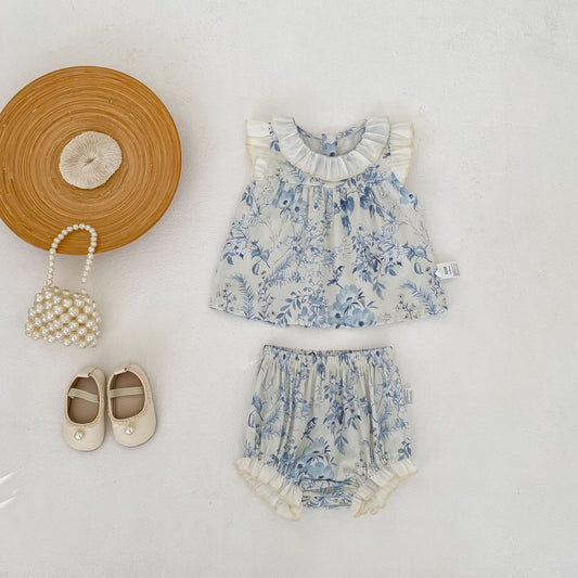 Floral Top & Bloomers Set ボタニカル トップス ブルマセット【mh0012485】 Engepapa ノースリーブセットアップ