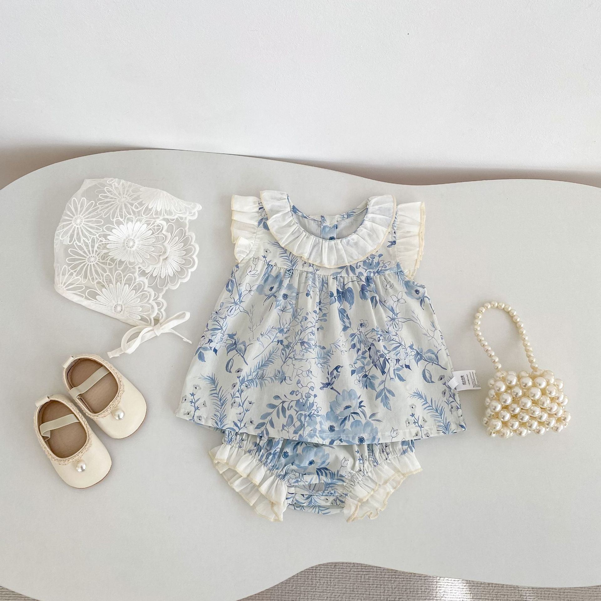 Floral Top & Bloomers Set ボタニカル トップス ブルマセット【mh0012485】 Engepapa ノースリーブセットアップ