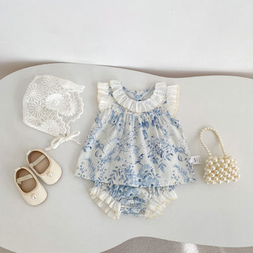 Floral Top & Bloomers Set ボタニカル トップス ブルマセット【mh0012485】 Engepapa ノースリーブセットアップ