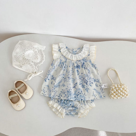 Floral Top & Bloomers Set ボタニカル トップス ブルマセット【mh0012485】 Engepapa ノースリーブセットアップ