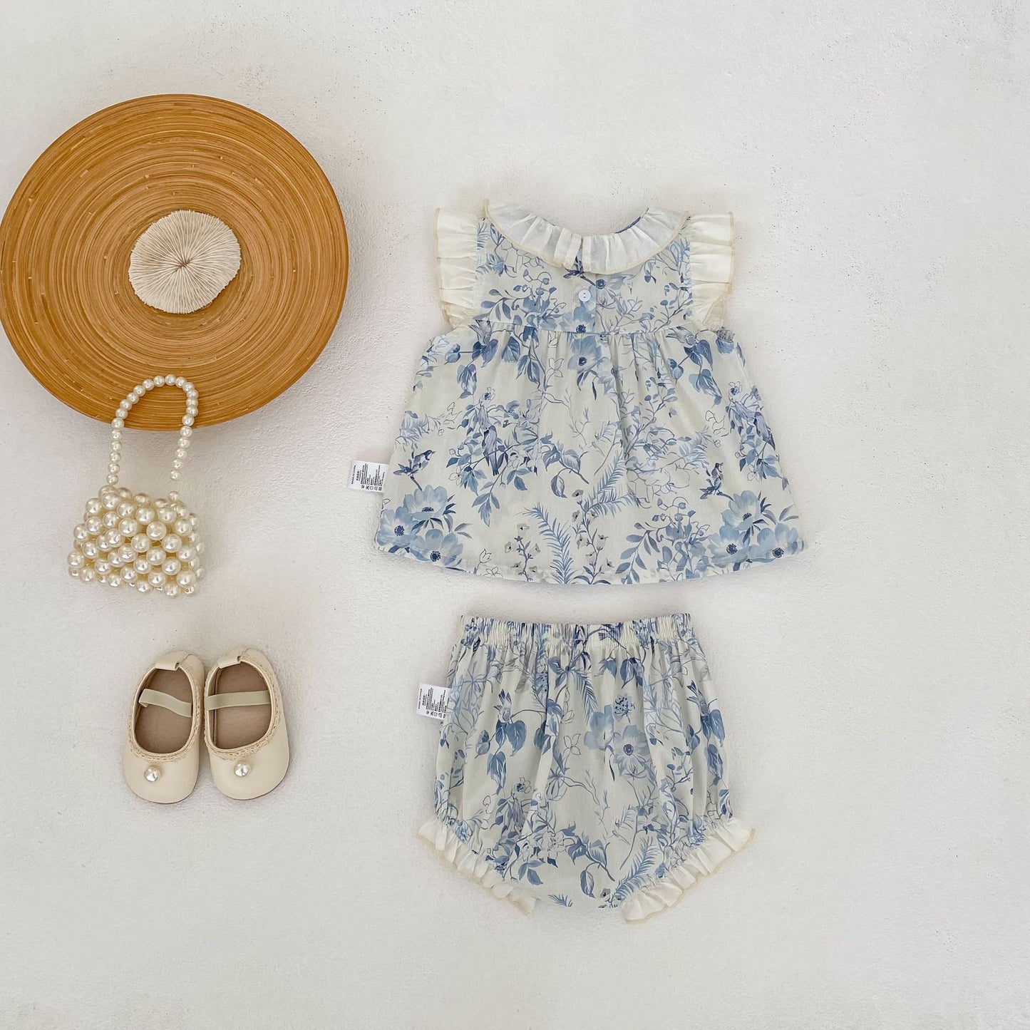 Floral Top & Bloomers Set ボタニカル トップス ブルマセット【mh0012485】 Engepapa ノースリーブセットアップ