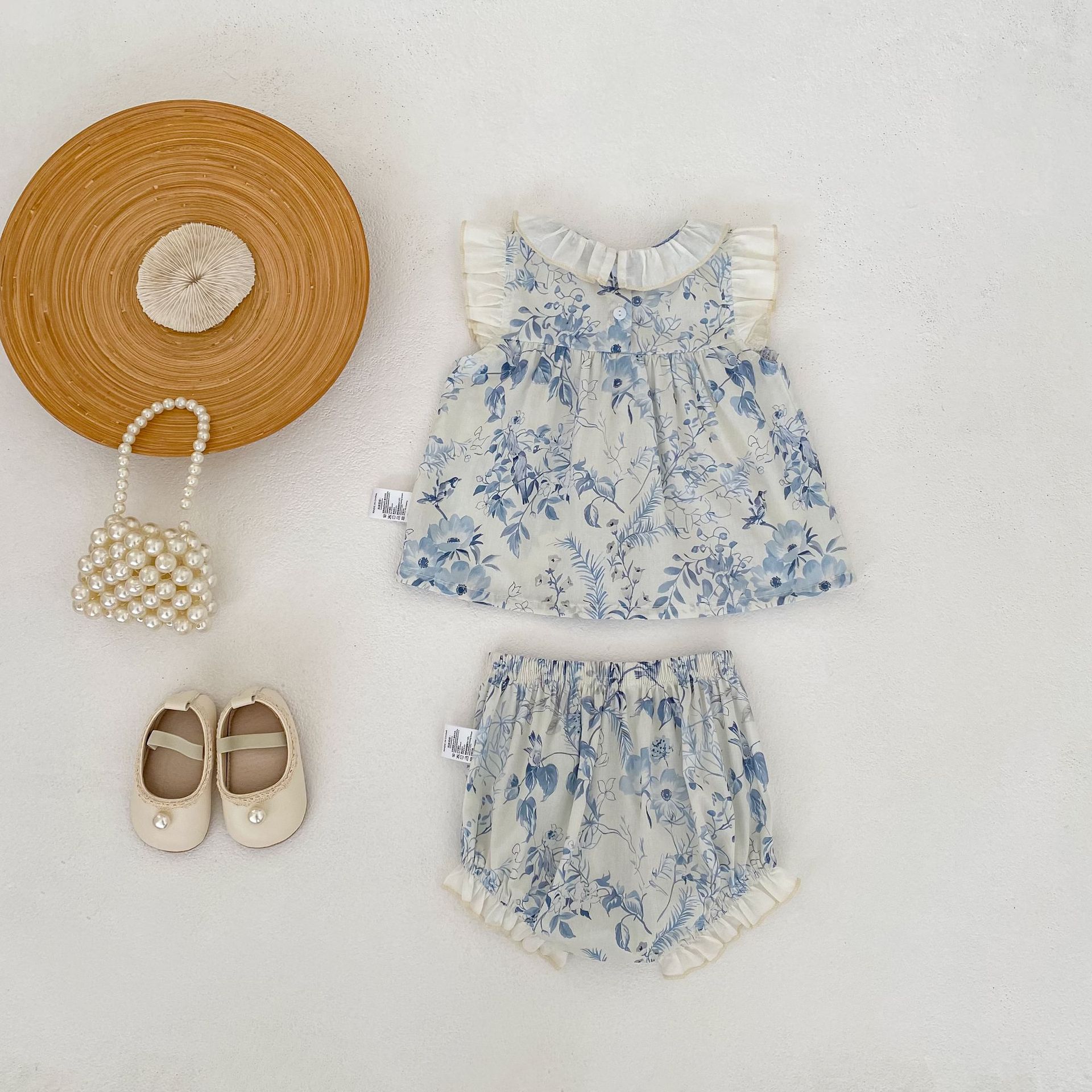 Floral Top & Bloomers Set ボタニカル トップス ブルマセット【mh0012485】 Engepapa ノースリーブセットアップ