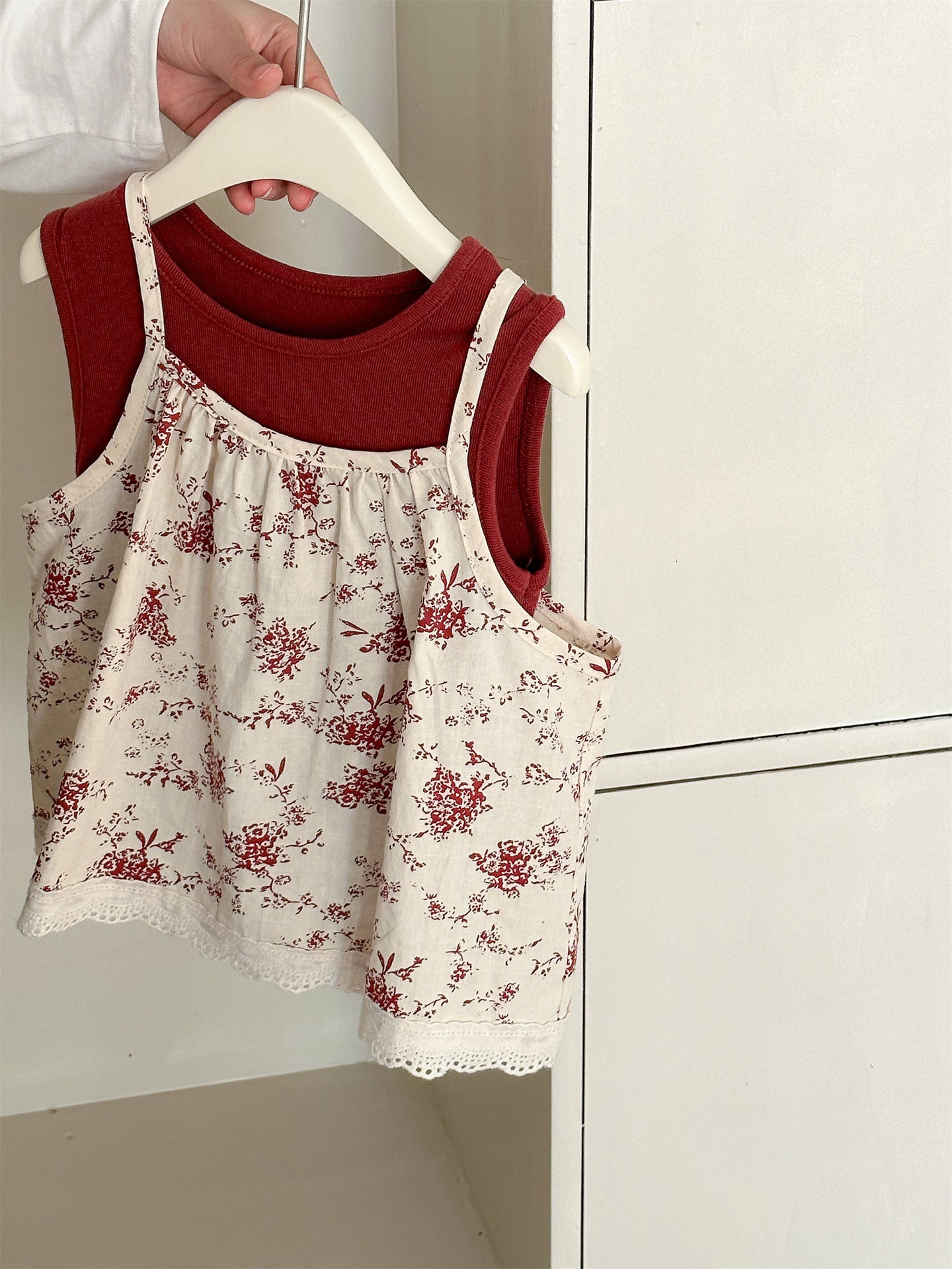 Floral Vest Camisole Set 花柄 ベスト キャミソール セット【mh0012292】 Laibaobao