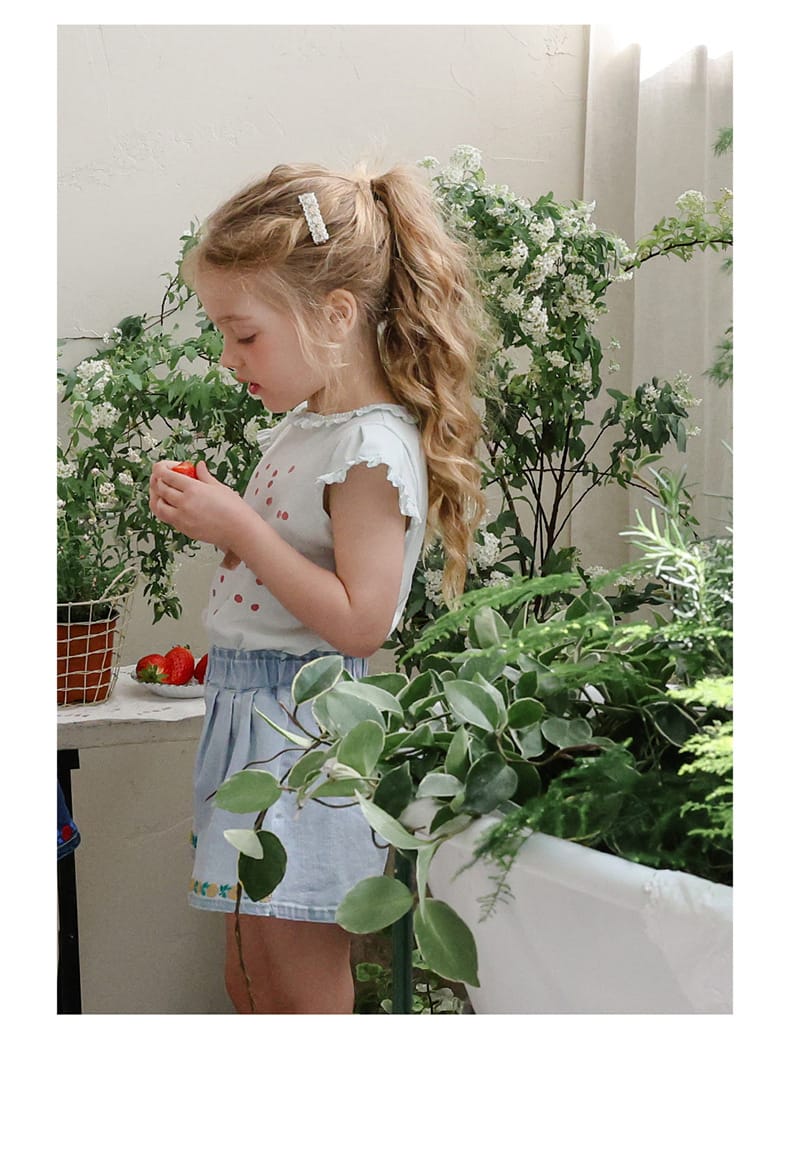 Flounce Sleeve Cupcake Tee フリルスリーブ カップケーキ Tシャツ【mh0012987】 Strawberry Coral 半袖Tシャツ