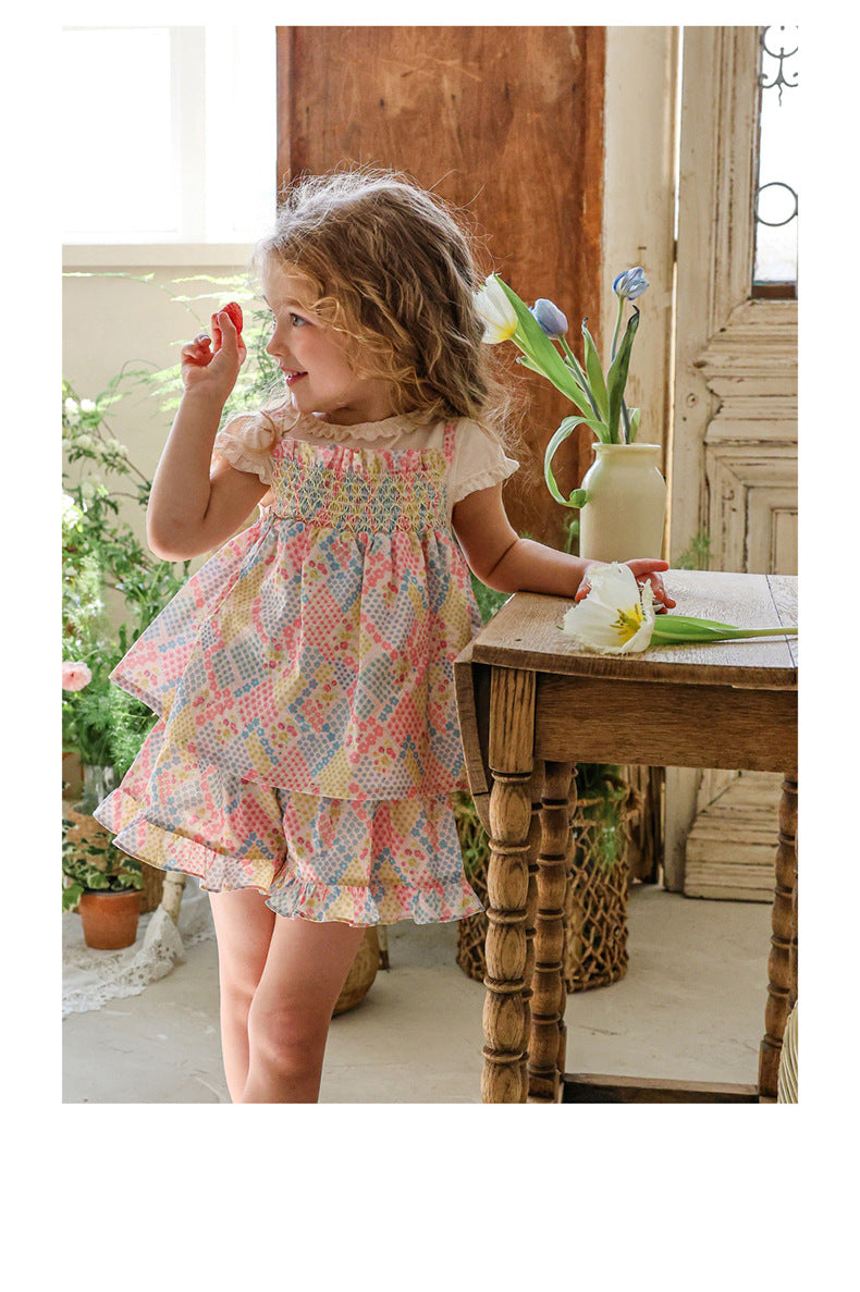 Flounce Sleeve Cupcake Tee フリルスリーブ カップケーキ Tシャツ【mh0012987】 Strawberry Coral 半袖Tシャツ