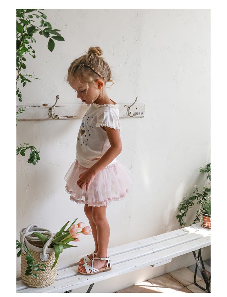 Flounce Sleeve Cupcake Tee フリルスリーブ カップケーキ Tシャツ【mh0012987】 Strawberry Coral 半袖Tシャツ