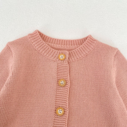 Flower Embroidered Knit Cardigan & Romper フラワー 刺繍 ニット カーディガン ロンパース【mh0012403】 Engepapa