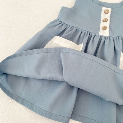 Flower Embroidery Pinafore Dress フラワー刺繍 ジャンパースカート【mh0012481】 Engepapa ノースリーブワンピース