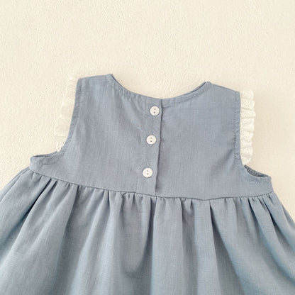 Flower Embroidery Top & Bloomers Set フラワー刺繍 トップス ブルマセット【mh0012486】 Engepapa ノースリーブセットアップ