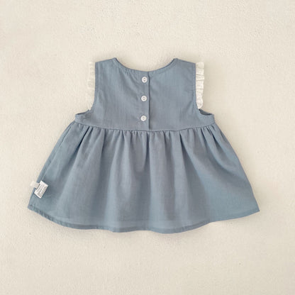 Flower Embroidery Top & Bloomers Set フラワー刺繍 トップス ブルマセット【mh0012486】 Engepapa ノースリーブセットアップ
