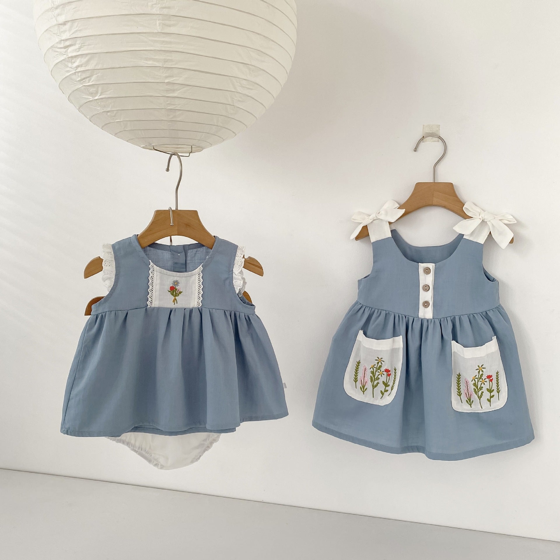 Flower Embroidery Top & Bloomers Set フラワー刺繍 トップス ブルマセット【mh0012486】 Engepapa ノースリーブセットアップ