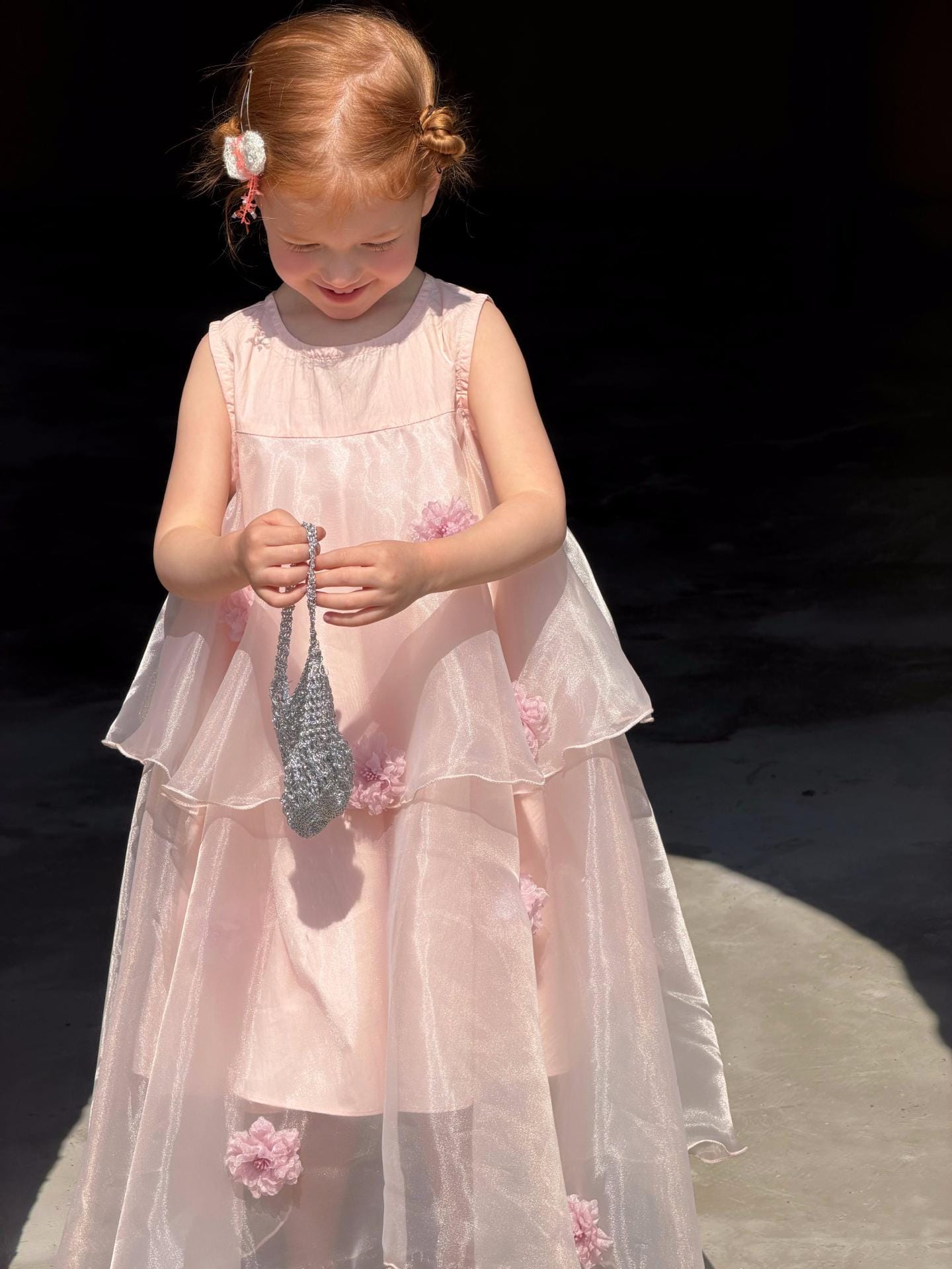 Flower Gauze Dress ティアード ノースリーブワンピース【mh0013060】 Jianzidan ノースリーブワンピース