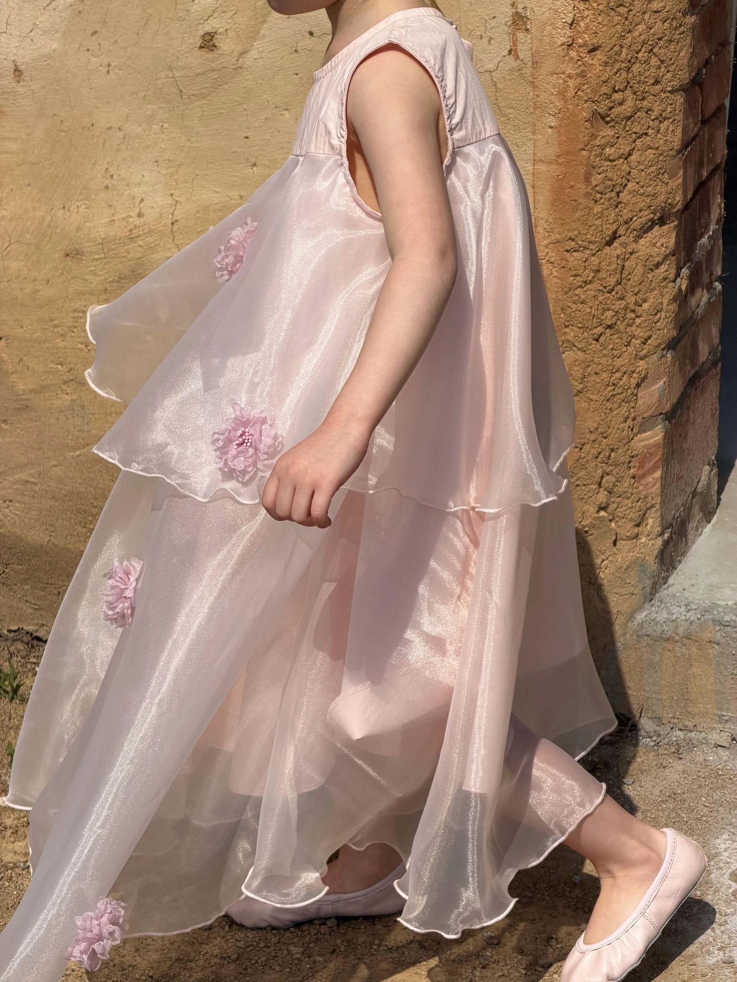 Flower Gauze Dress ティアード ノースリーブワンピース【mh0013060】 Jianzidan ノースリーブワンピース