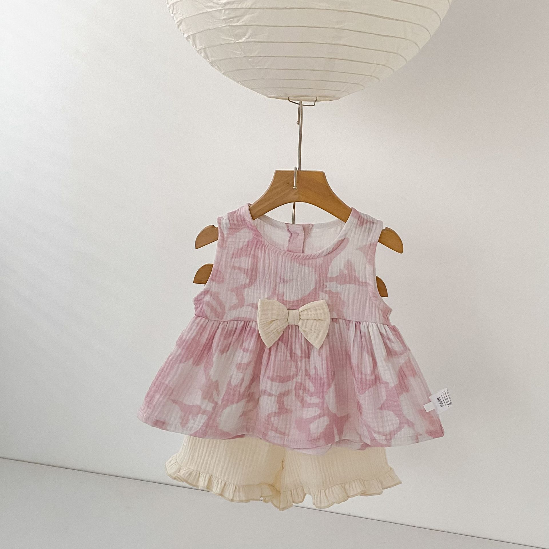 Flower Print Bow Set フラワー プリント リボン セットアップ【mh0012482】 Engepapa ノースリーブセットアップ
