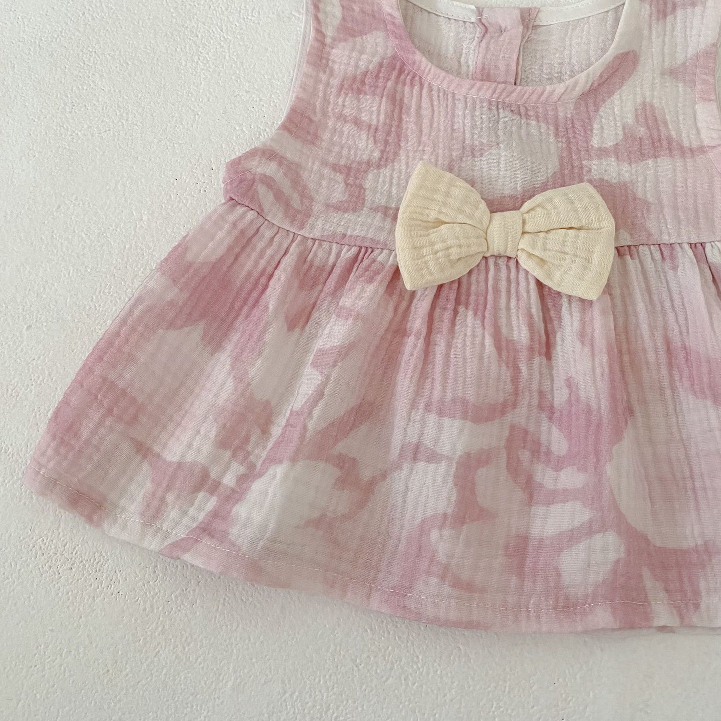 Flower Print Bow Set フラワー プリント リボン セットアップ【mh0012482】 Engepapa ノースリーブセットアップ