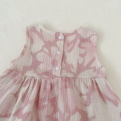 Flower Print Bow Set フラワー プリント リボン セットアップ【mh0012482】 Engepapa ノースリーブセットアップ
