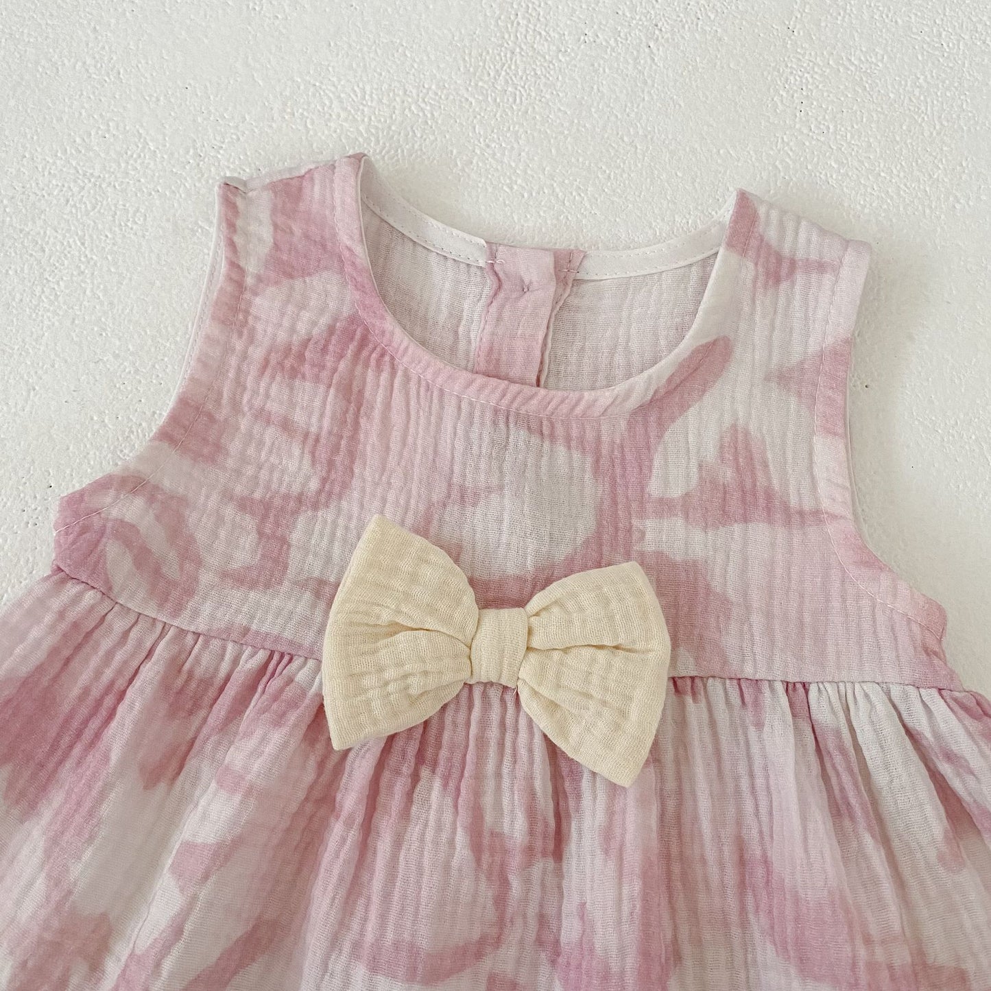 Flower Print Bow Set フラワー プリント リボン セットアップ【mh0012482】 Engepapa ノースリーブセットアップ