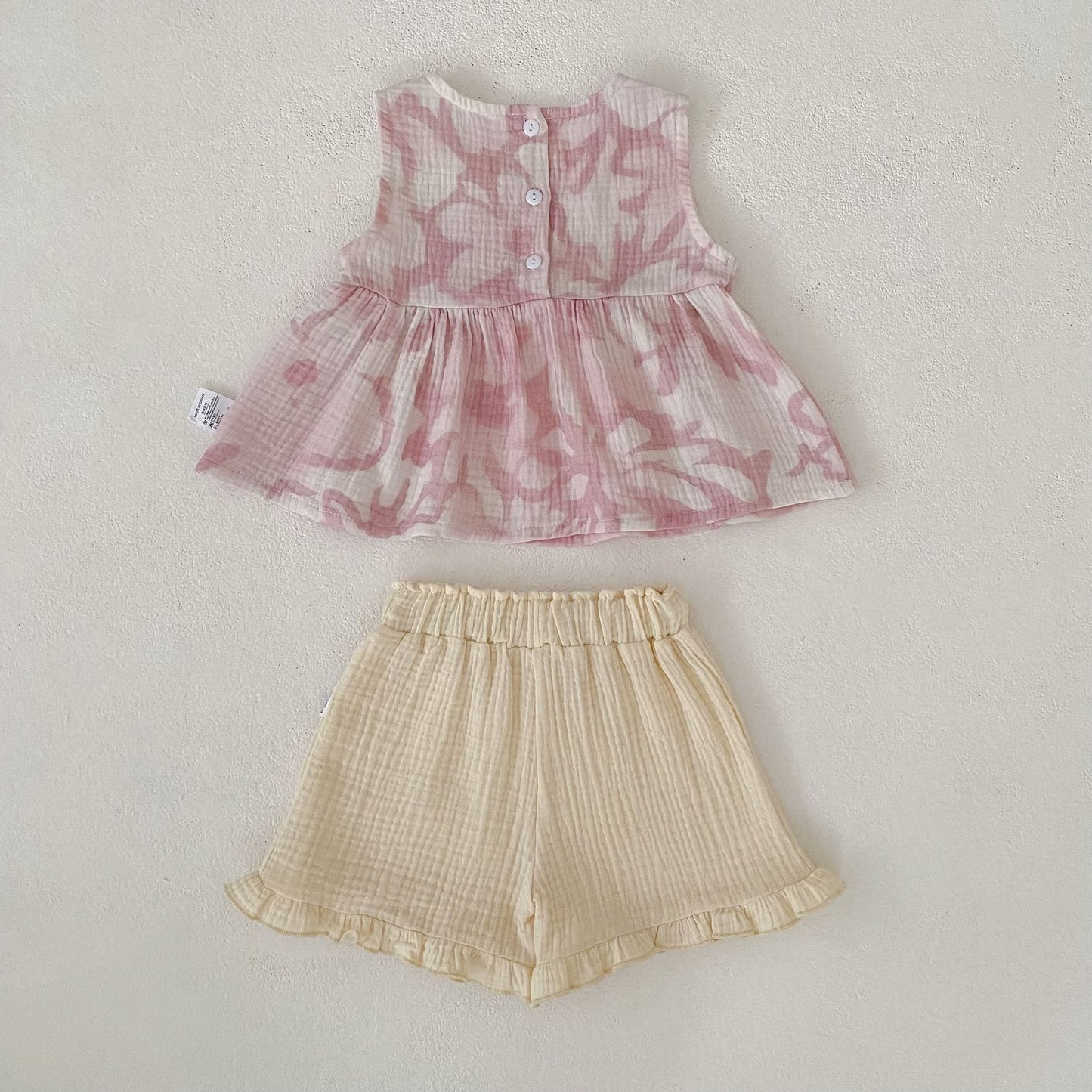 Flower Print Bow Set フラワー プリント リボン セットアップ【mh0012482】 Engepapa ノースリーブセットアップ
