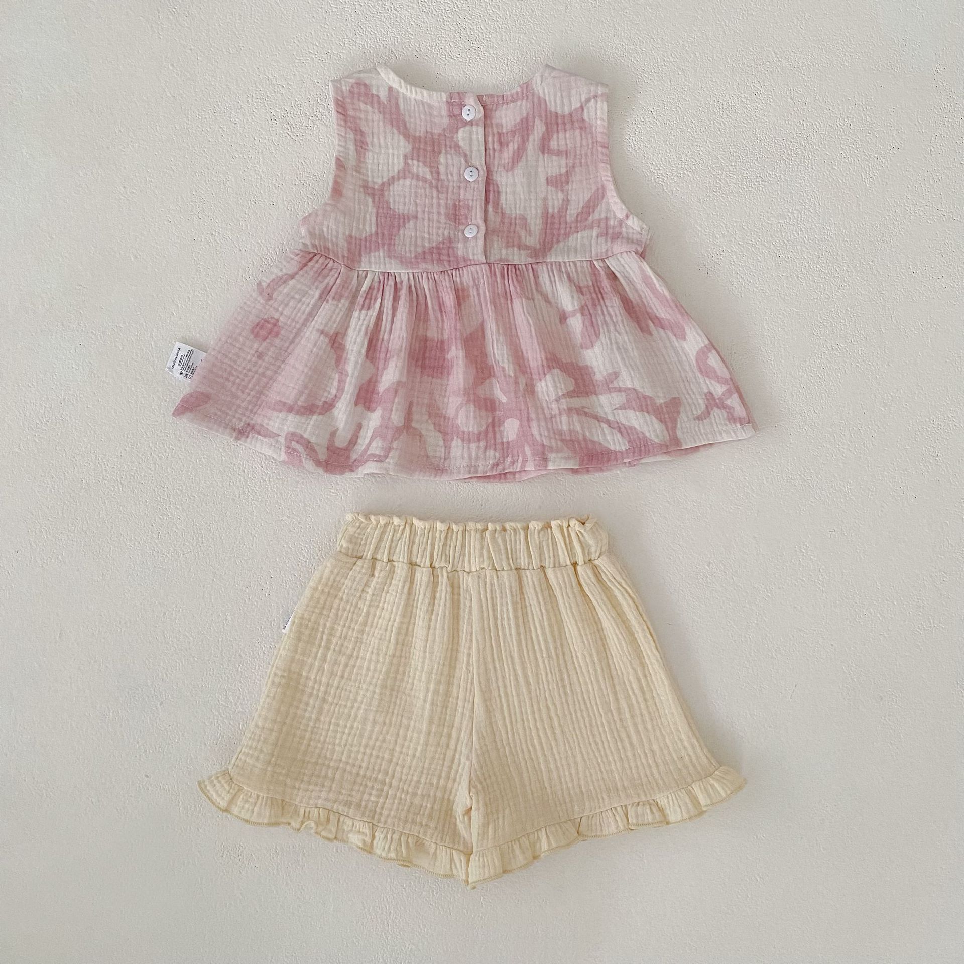 Flower Print Bow Set フラワー プリント リボン セットアップ【mh0012482】 Engepapa ノースリーブセットアップ