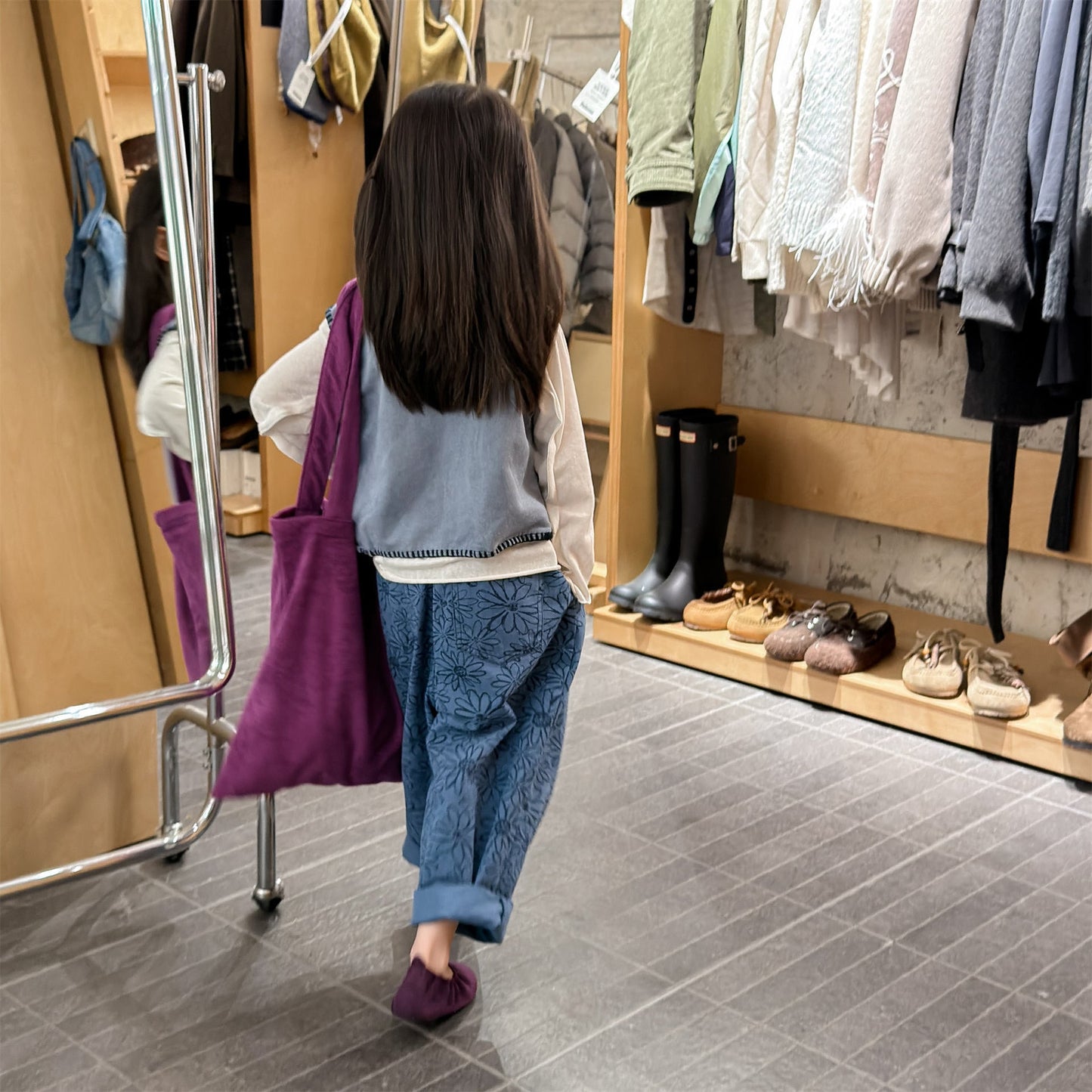 Flower Print Cotton Loose Trousers 花柄 コットン テーパードパンツ【mh0012455】 ADbaby ロングパンツ・スウェットパンツ