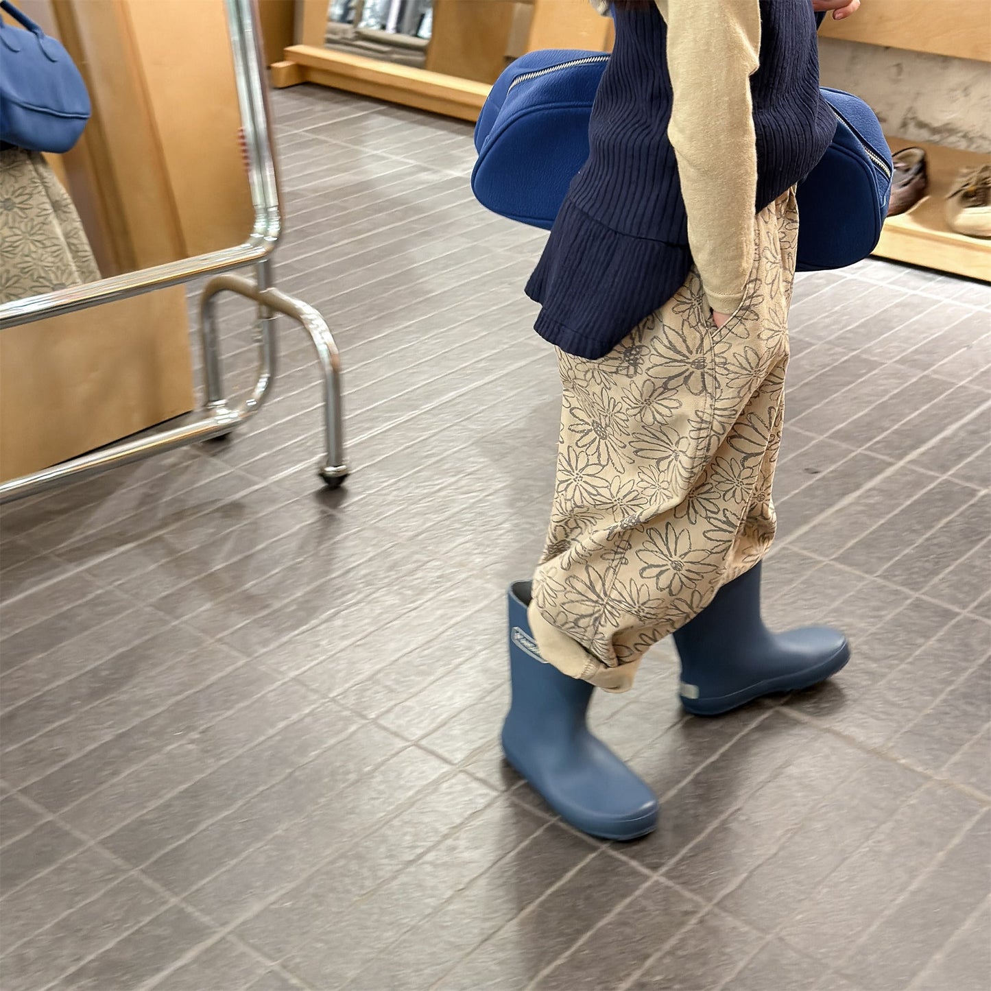 Flower Print Cotton Loose Trousers 花柄 コットン テーパードパンツ【mh0012455】 ADbaby ロングパンツ・スウェットパンツ