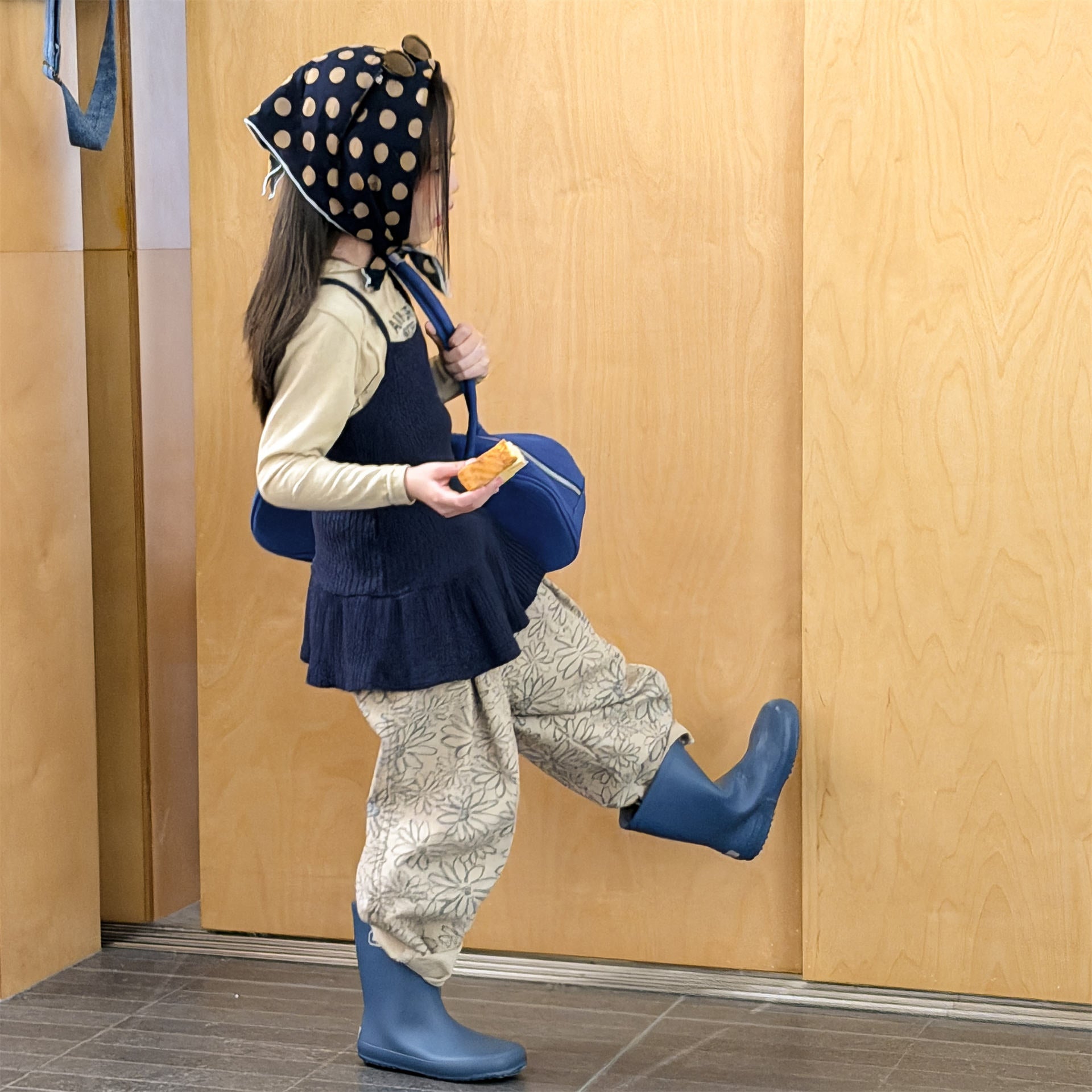 Flower Print Cotton Loose Trousers 花柄 コットン テーパードパンツ【mh0012455】 ADbaby ロングパンツ・スウェットパンツ