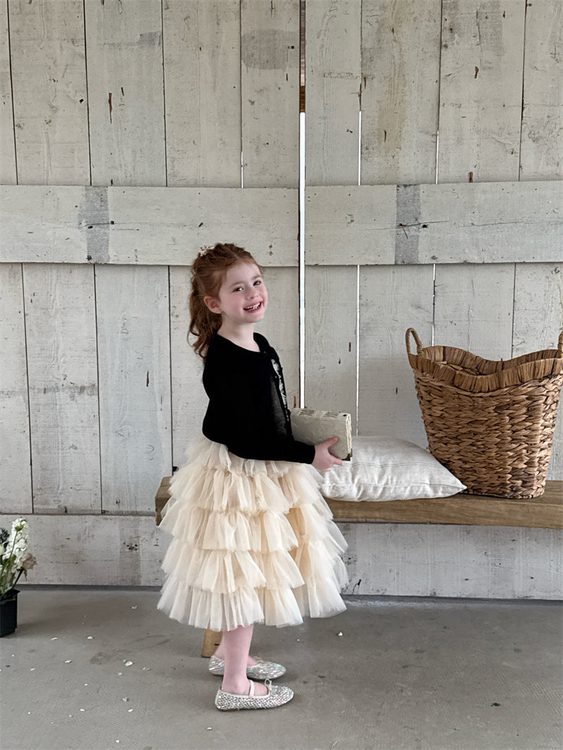 Flower Rhinestone Mesh Tutu Dress ビジュー フラワー キャミソールワンピース【mh0012419】 Chengle