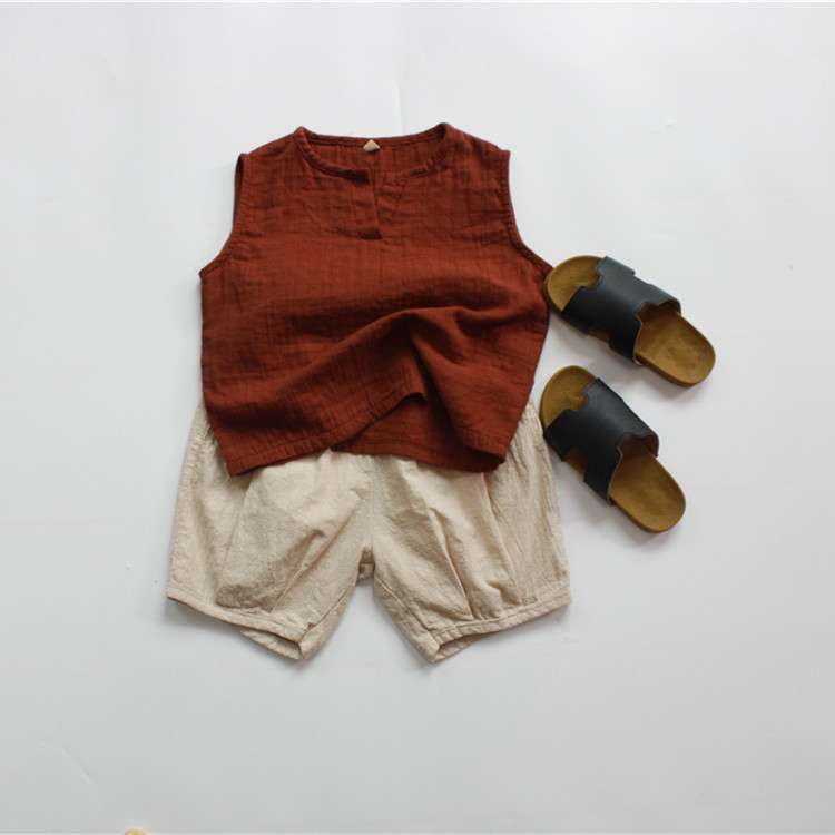 ハーフパンツ・ショートパンツ Cotton Linen Solid Loose Bloomers コットンリネン ルーズ かぼちゃパンツ【mh0012008】