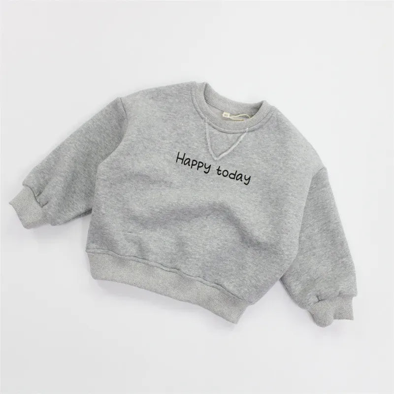 長袖セットアップ gray sweatshirt / 2T (90) キッズトップス/パンツ レターロゴ長袖スウェットシャツ/ロングスウェットドロストパンツ【mh0007979】