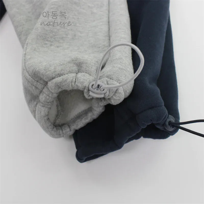 長袖セットアップ キッズトップス/パンツ レターロゴ長袖スウェットシャツ/ロングスウェットドロストパンツ【mh0007979】