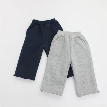 長袖セットアップ キッズトップス/パンツ レターロゴ長袖スウェットシャツ/ロングスウェットドロストパンツ【mh0007979】