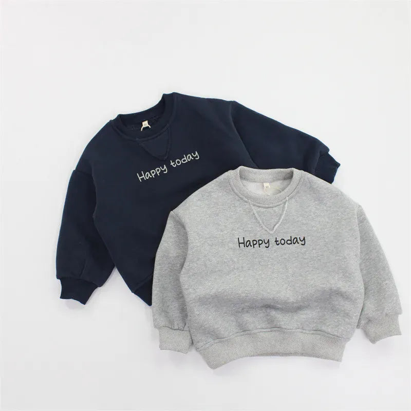 長袖セットアップ キッズトップス/パンツ レターロゴ長袖スウェットシャツ/ロングスウェットドロストパンツ【mh0007979】