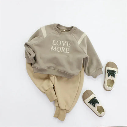 トレーナー・フーディ キッズトップス レターロゴプリント厚手長袖スウェットトレーナー【mh0007980】