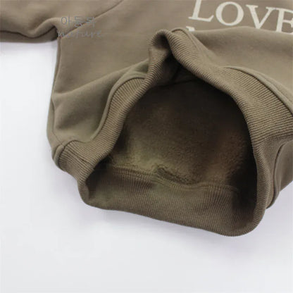 トレーナー・フーディ キッズトップス レターロゴプリント厚手長袖スウェットトレーナー【mh0007980】