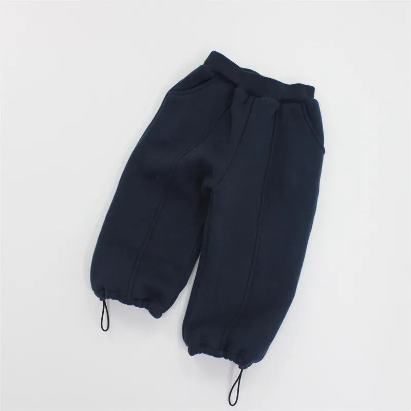 長袖セットアップ navy blue pants / 2T (90) キッズトップス/パンツ レターロゴ長袖スウェットシャツ/ロングスウェットドロストパンツ【mh0007979】