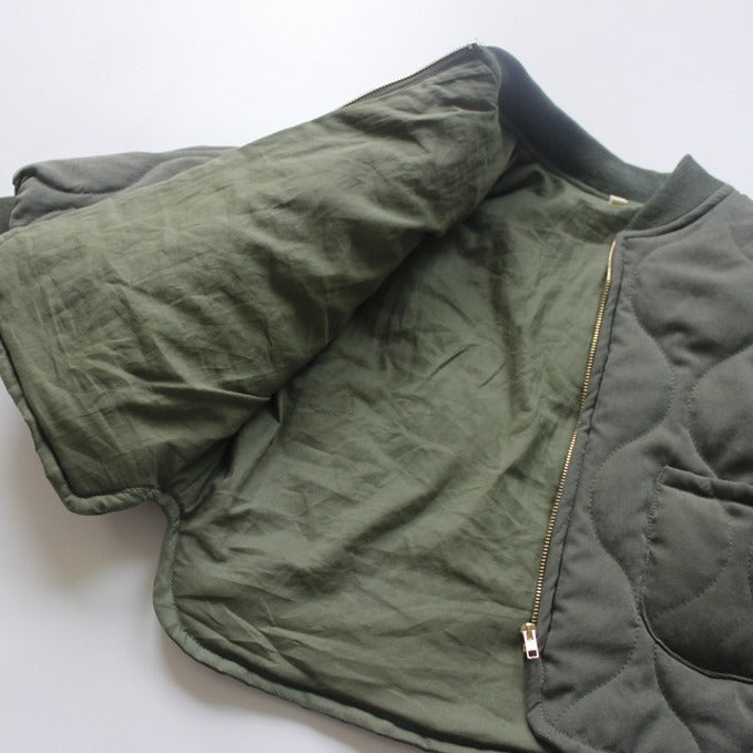 ショートコート・ジャケット・ジャンパー Padded Solid Color Zipper Jacket 中綿 パデッド ジップアップ ジャケット【mh0012252】