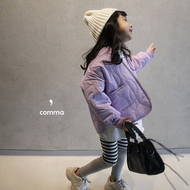 ショートコート・ジャケット・ジャンパー Padded Solid Color Zipper Jacket 中綿 パデッド ジップアップ ジャケット【mh0012252】