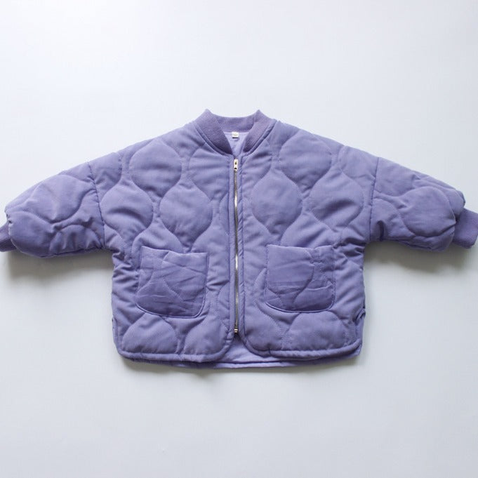 ショートコート・ジャケット・ジャンパー Padded Solid Color Zipper Jacket 中綿 パデッド ジップアップ ジャケット【mh0012252】