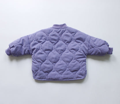 ショートコート・ジャケット・ジャンパー Padded Solid Color Zipper Jacket 中綿 パデッド ジップアップ ジャケット【mh0012252】