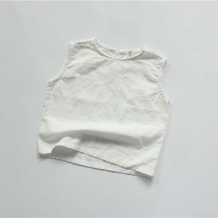 タンクトップ・キャミソール・ノースリーブトップス Solid Cotton Linen Sleeveless Shirt コットンリネン ノースリーブ シャツ【mh0012004】