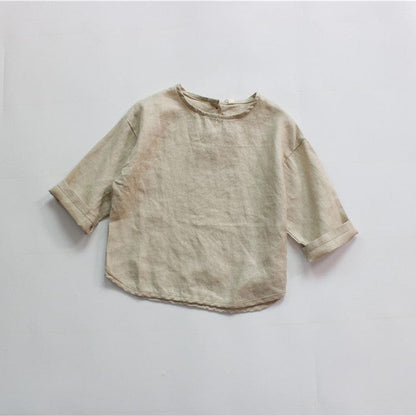 長袖Tシャツ Apricot / 12M 80cm キッズ コットンリネン 長袖 シャツ トップス【mh0000728】